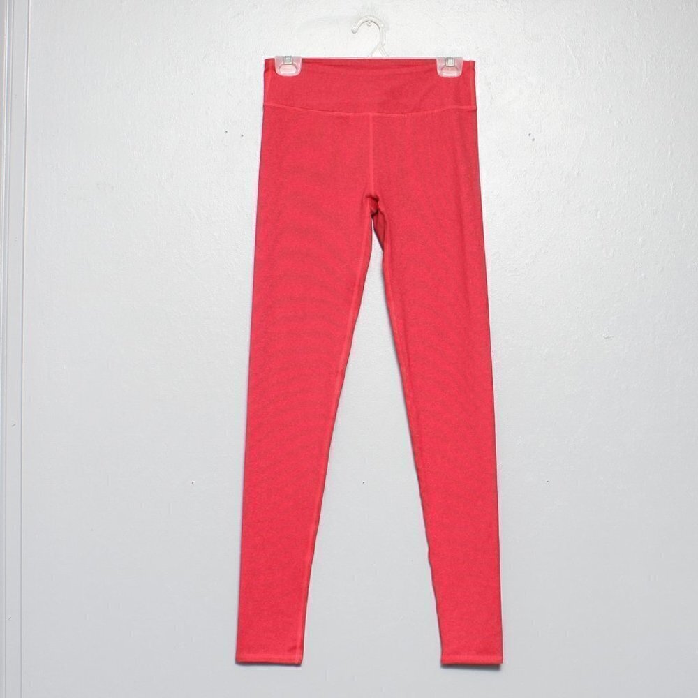 Fabletics red mid rise sales power hold full length leggings